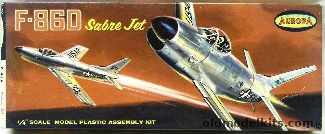 Aurora 1/48 North American F-86D Sabre Jet, 77-130 plastic model kit